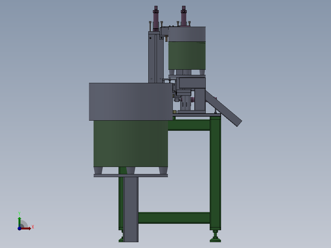 底座双工位自动打螺丝机前视图