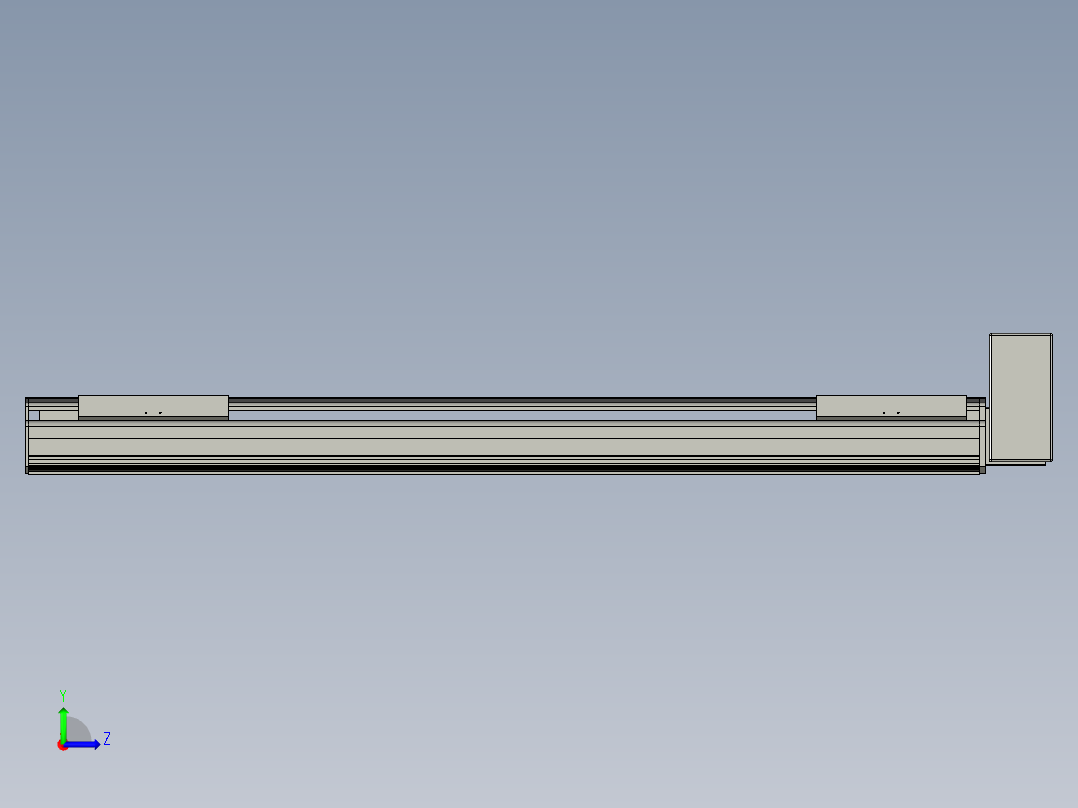 直线模组LHB21-L40-S1100-LU设计图纸左视图