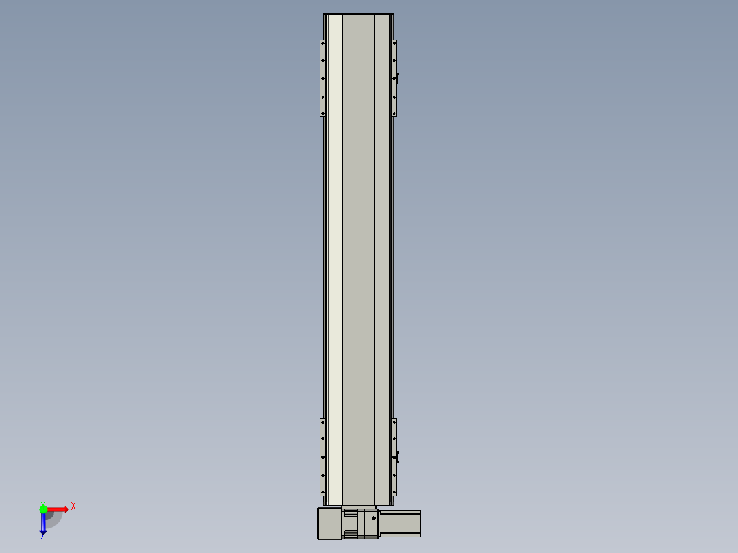 直线模组LHB21-L40-S1100-LU设计图纸俯视图