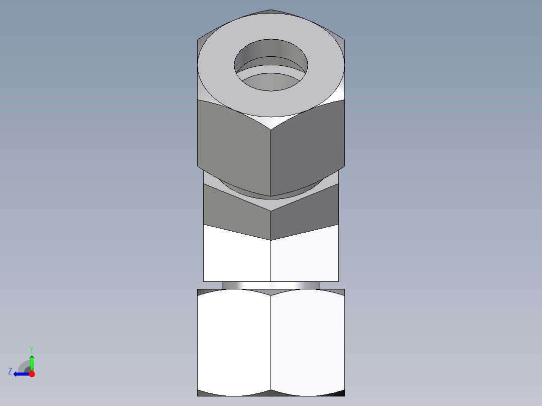 卡套式工业通用硬管接头EO_Swivel_nut_45_deg_elbow_EV12ZS71右视图