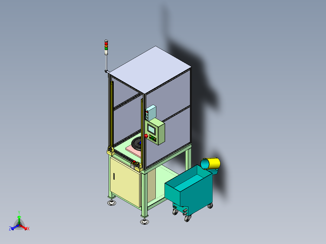 半自动螺钉拧紧机step正等轴测图