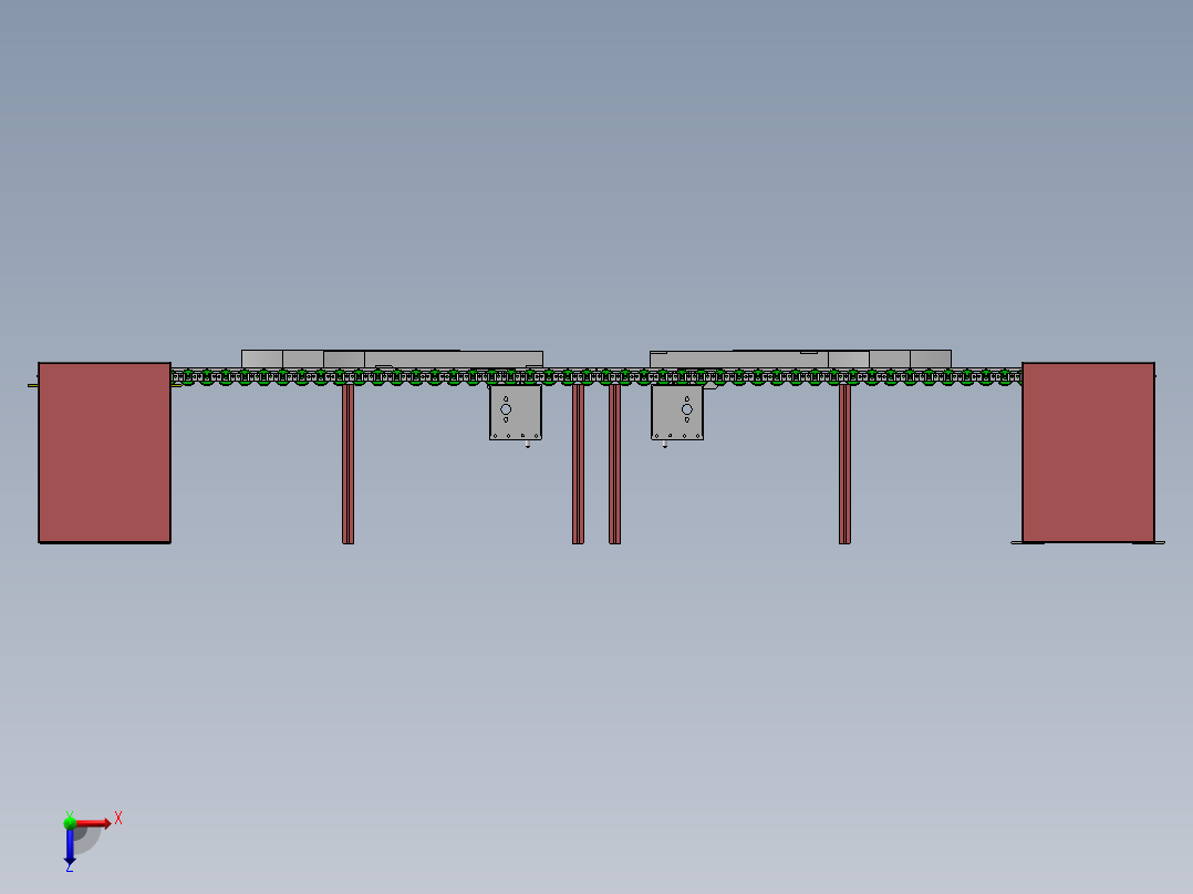 手机包装盒自动分选生产线sw17可编辑俯视图
