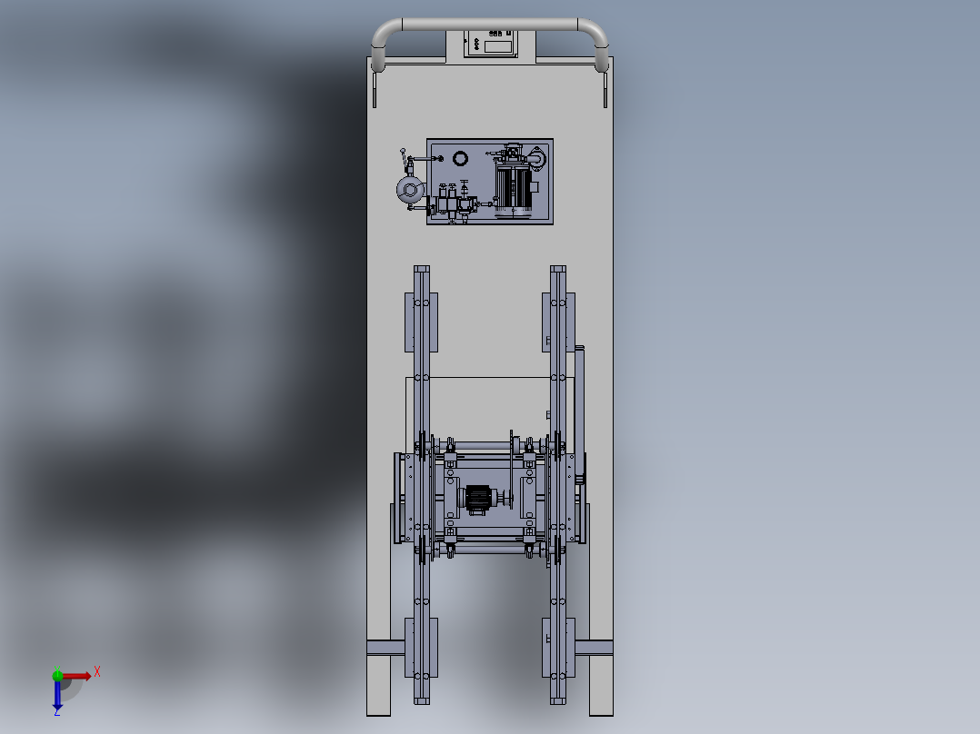 电梯承重检测用配重车sw18俯视图