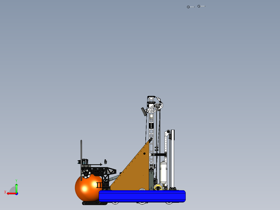 FRC 2019 1188号机器人车3D数模图纸 STP格式后视图