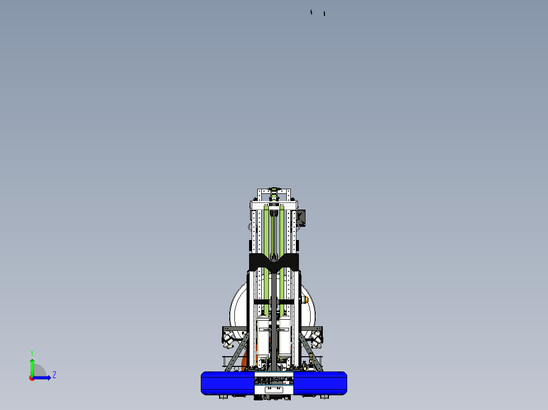 FRC 2019 1188号机器人车3D数模图纸 STP格式左视图