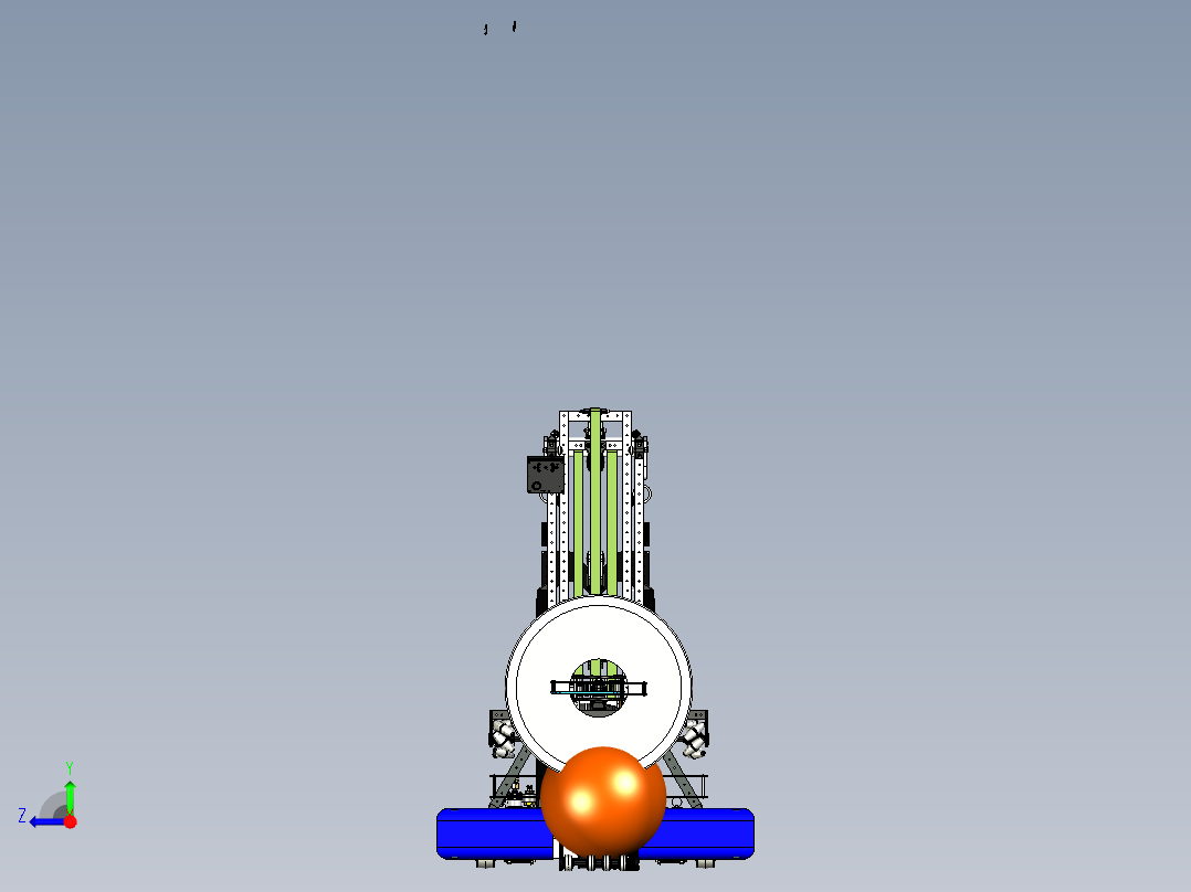 FRC 2019 1188号机器人车3D数模图纸 STP格式右视图