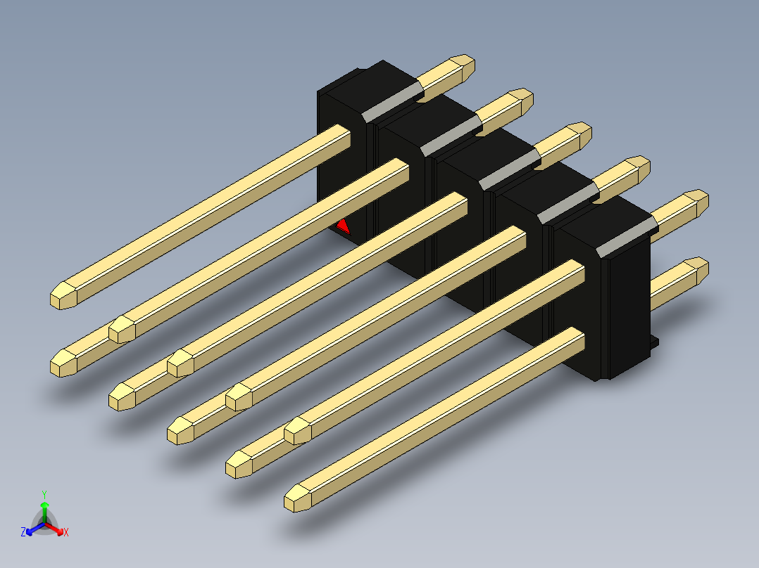 彩色公头100mil（2.54mm）系列-DS1021_black_2x05p_100mil_Type5_rev1.0
