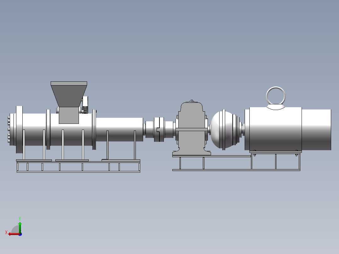 粉煤挤压成棒成型机设计及建模【含三维图+CAD图+文档】后视图