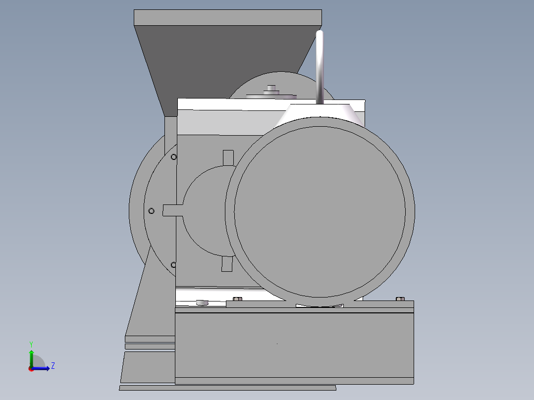 粉煤挤压成棒成型机设计及建模【含三维图+CAD图+文档】左视图