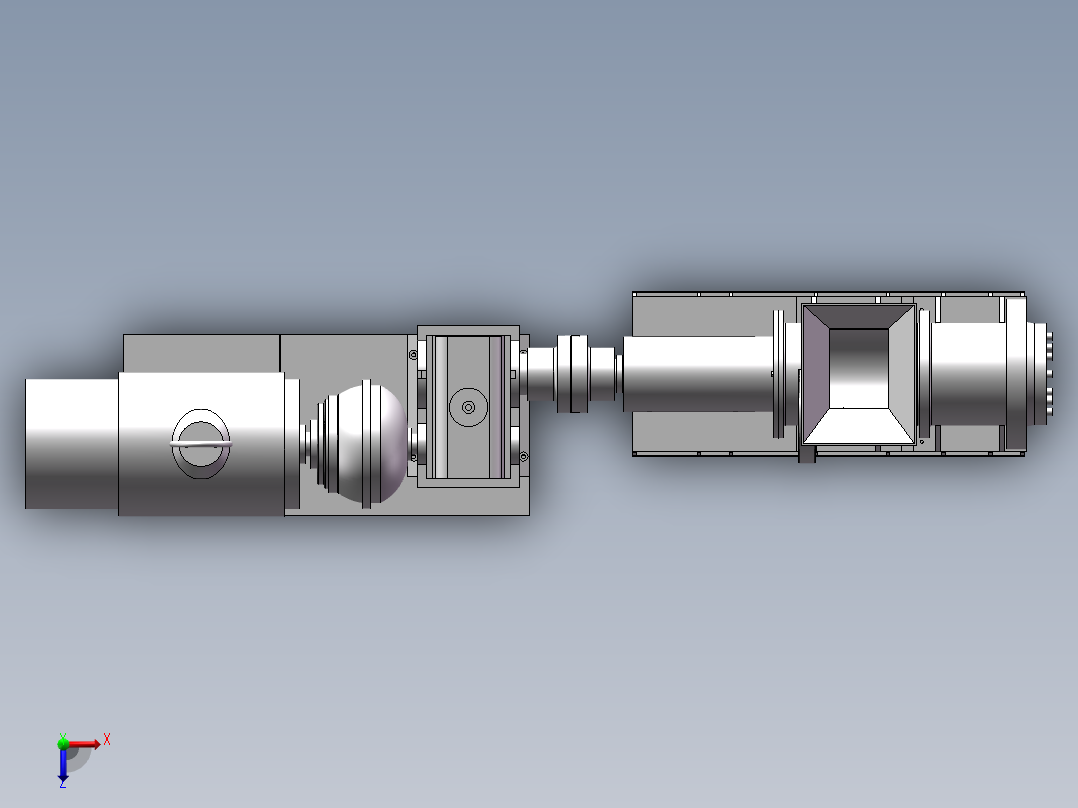 粉煤挤压成棒成型机设计及建模【含三维图+CAD图+文档】俯视图