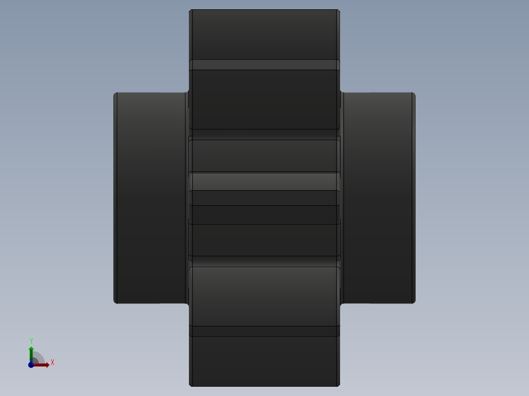 3647 Old Dark Grey Technic Gear 8 Tooth.SLDPRT前视图