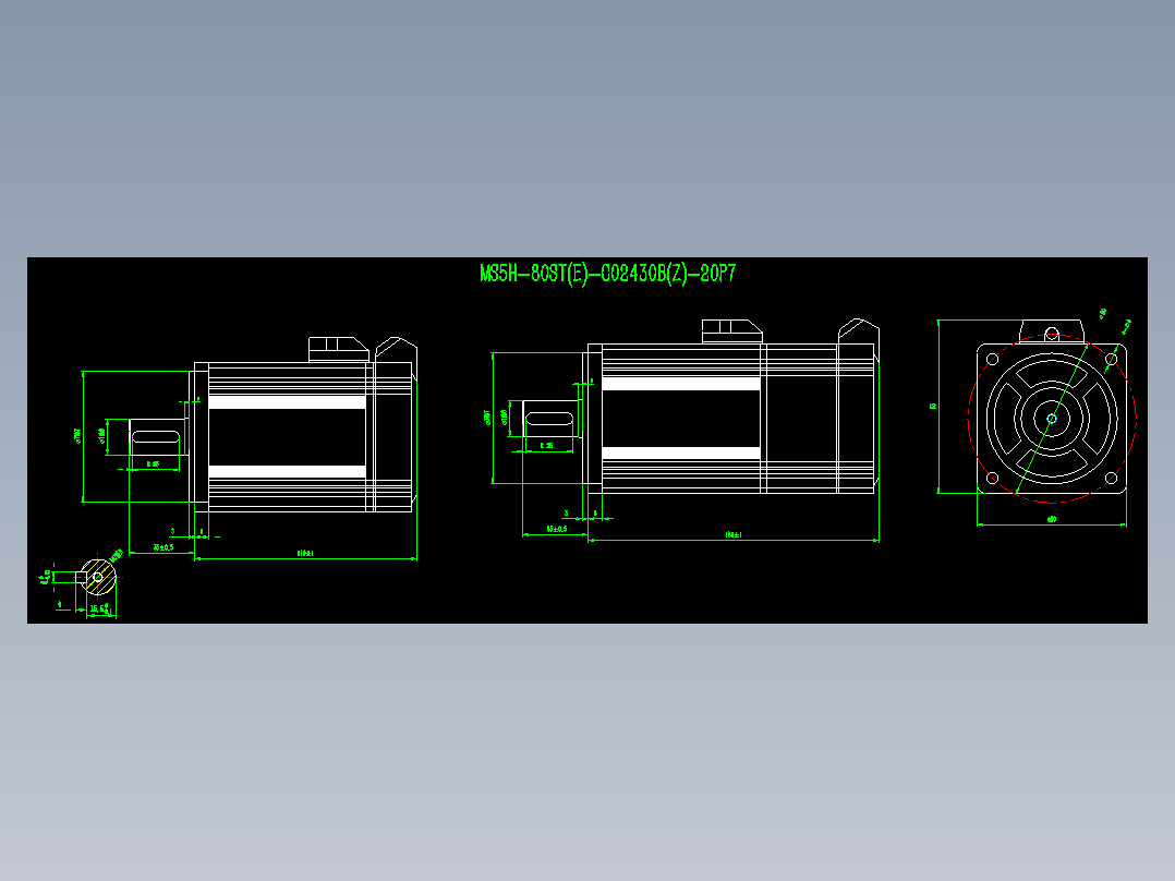 电机MS5H-80ST-CSorCM02430-20P7-S01orS02