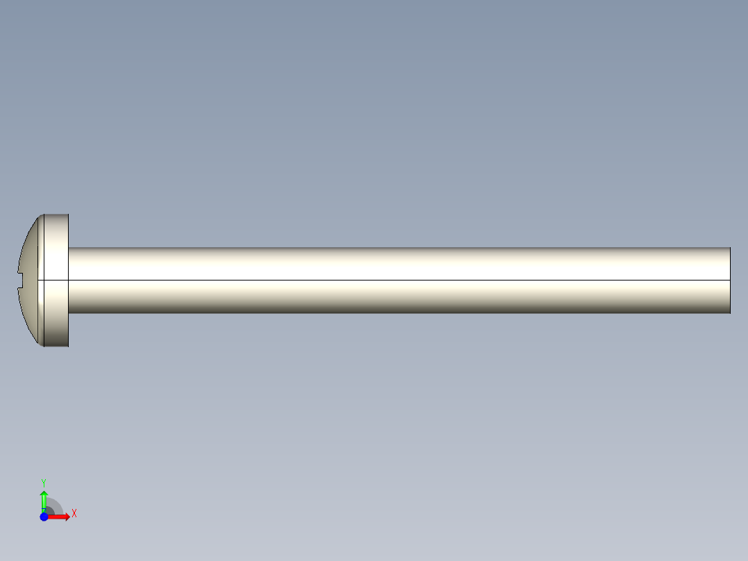 螺丝 M4 十字盘头-M4x40 Screw head.STEP前视图