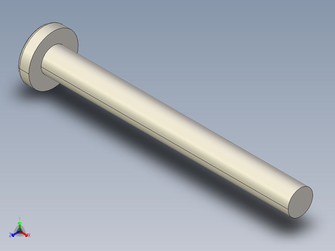 螺丝 M4 十字盘头-M4x40 Screw head.STEP正等轴测图