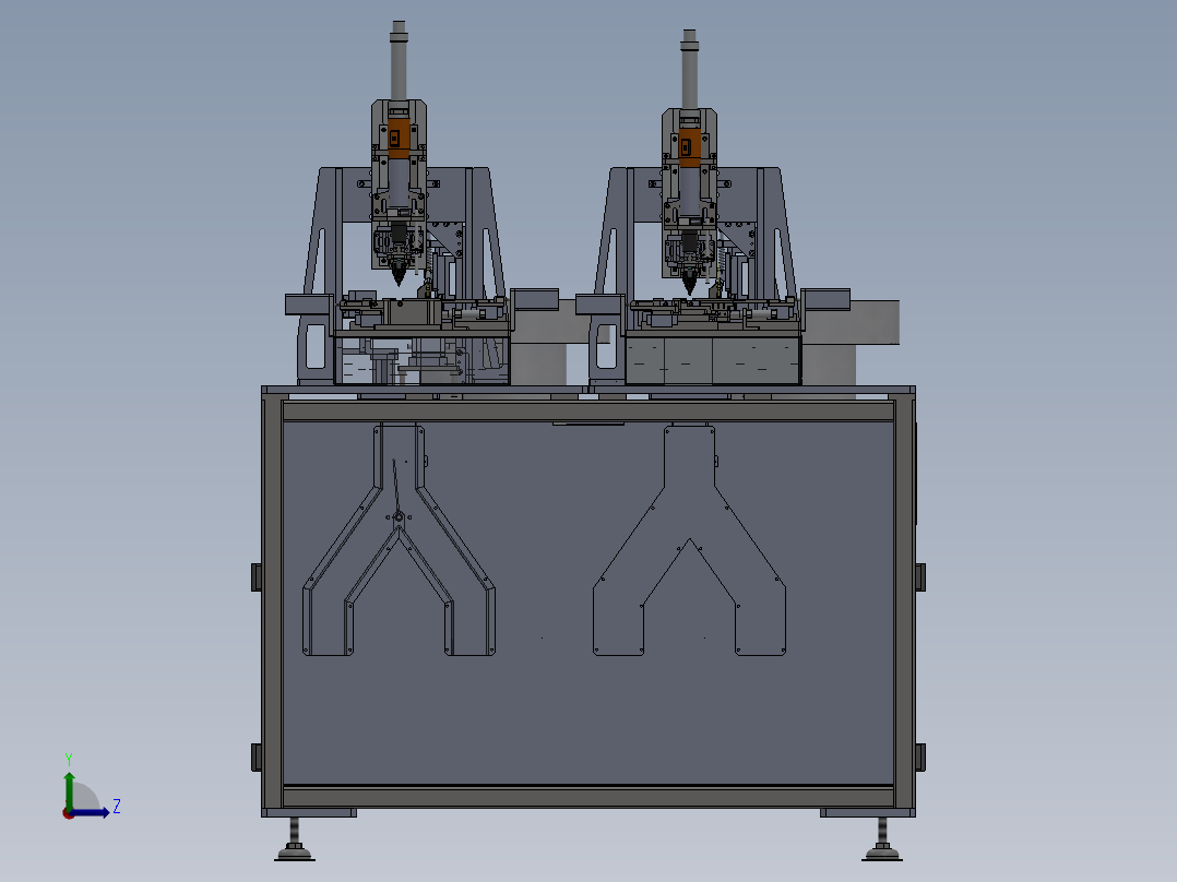 晶体机组装机构装配左视图