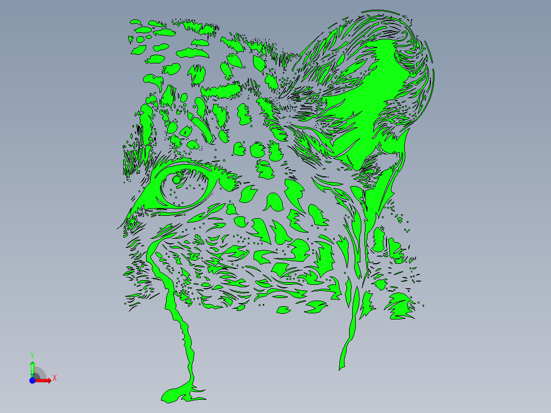 猎豹图案前视图