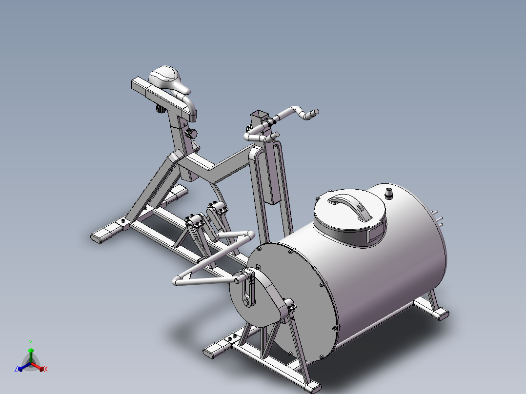 创新节能健身洗衣机<span style='color: red'>3D</span>模型图纸 1 机械设计参考资料设计素材