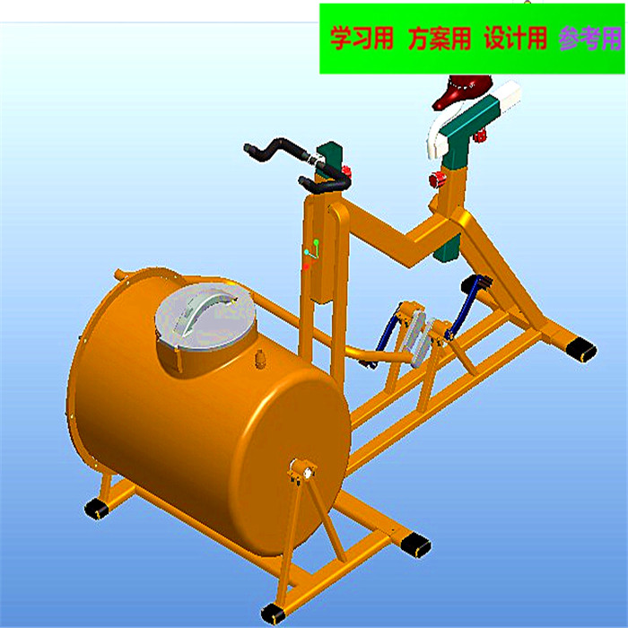 创新节能健身洗衣机3D模型图纸 1 机械设计参考资料设计素材