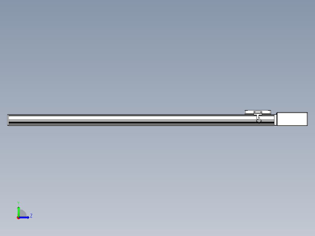 同步带全封闭直线模组TPA-HCB-105D-90-L1100-ML-Y-P20-N3左视图
