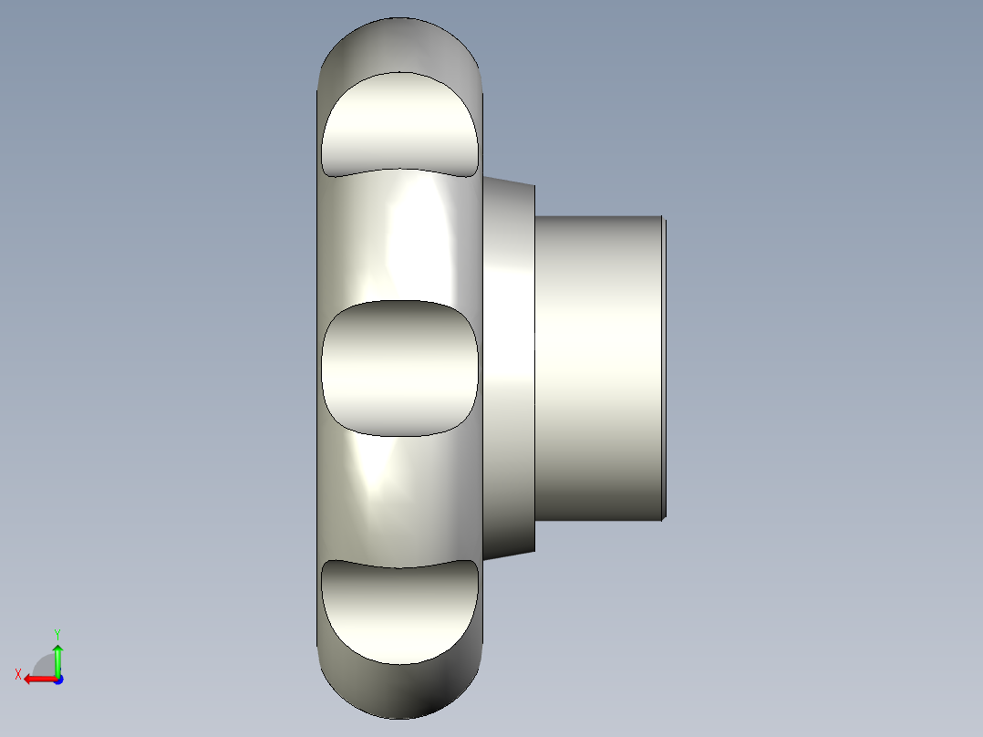 星型把手VL.140FP,VL.640FP-3D多系列多零件图纸模型后视图