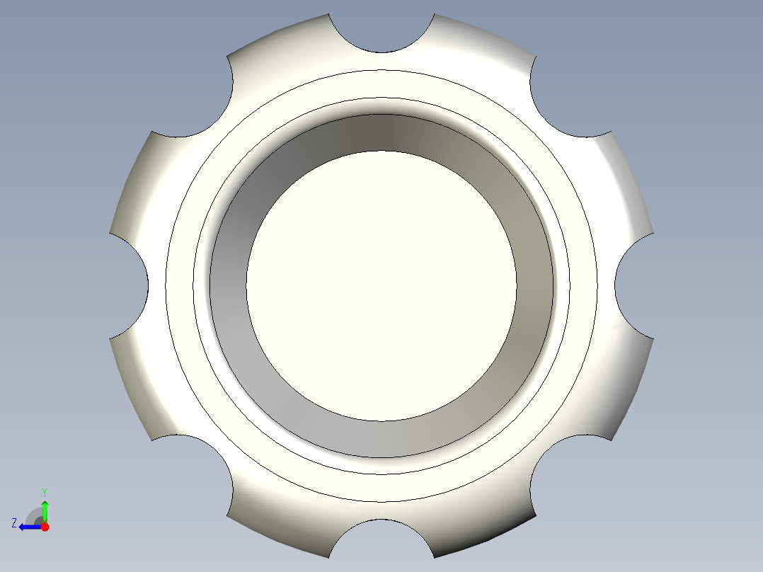 星型把手VL.140FP,VL.640FP-3D多系列多零件图纸模型右视图