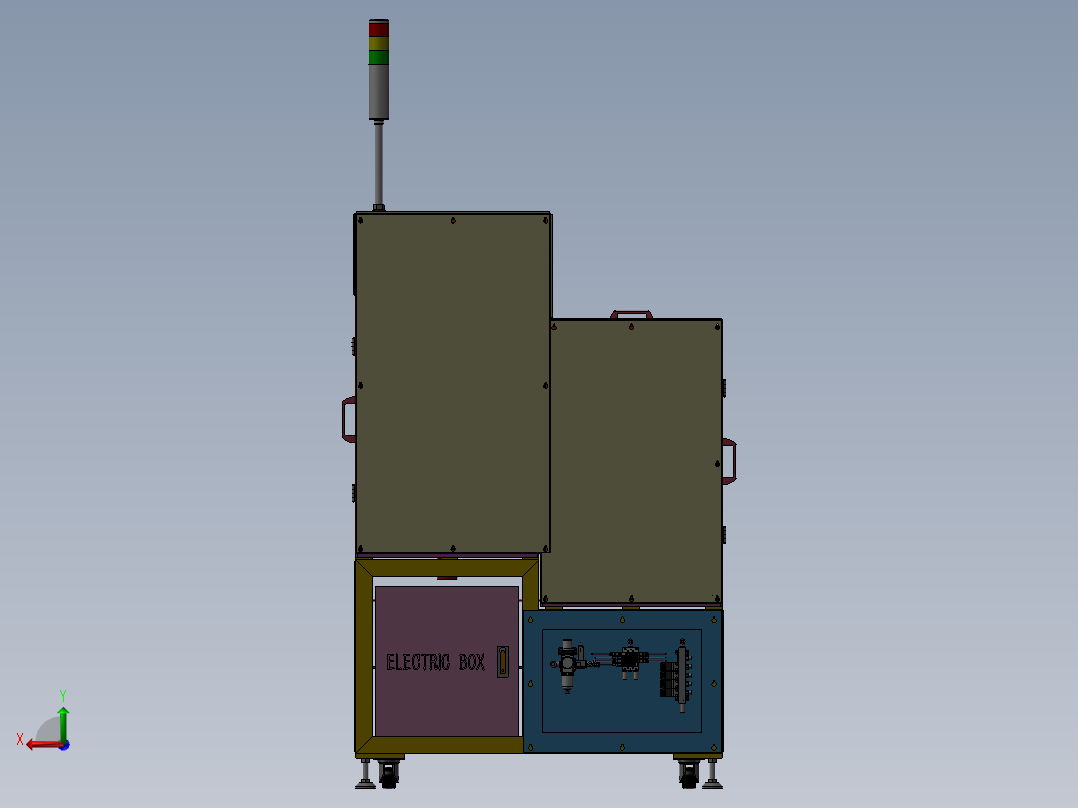全自动化盖子铆合机设备后视图