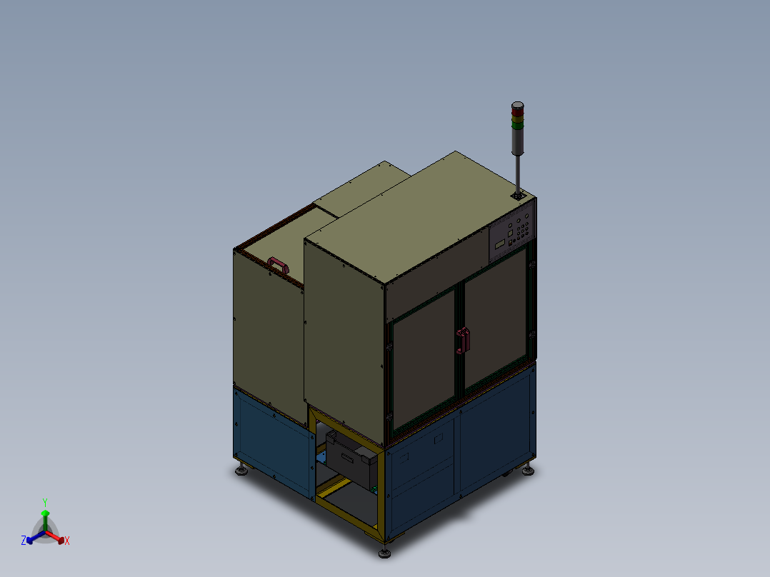 全自动化盖子铆合机设备正等轴测图