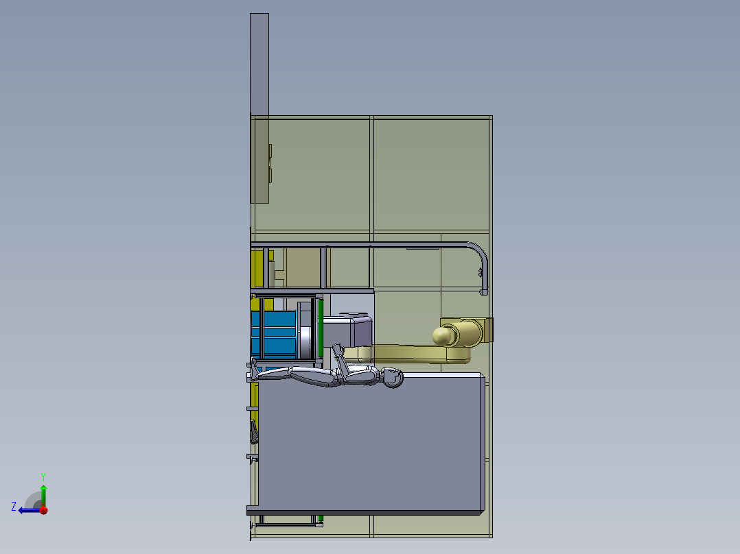 2023.02月-分散型电梯控制柜组装测试生产线sw19可编辑右视图