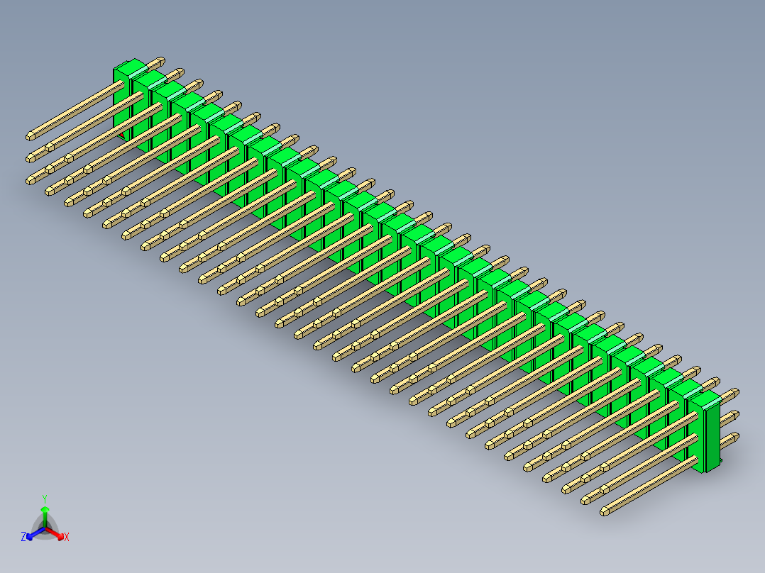 彩色公头100mil（2.54mm）系列-DS1021_green_3x31p_100mil_Type5_rev1.0