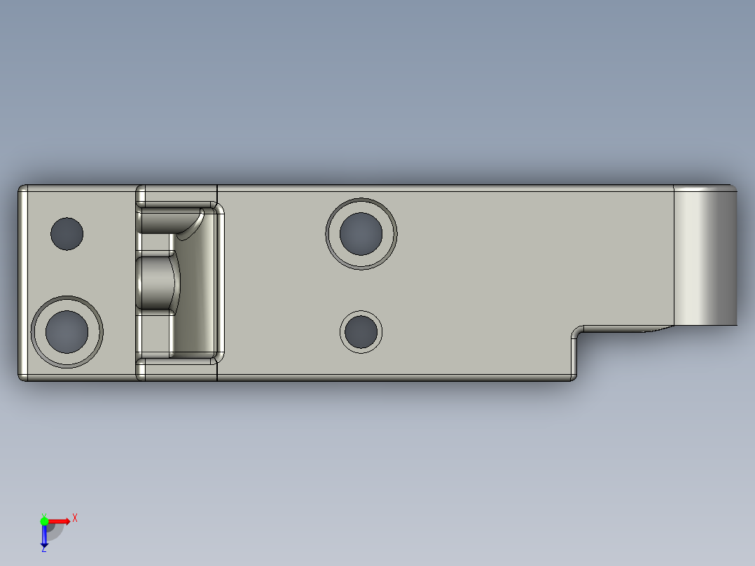 后托架卧铣底面夹具（CAD图+UG三维）俯视图