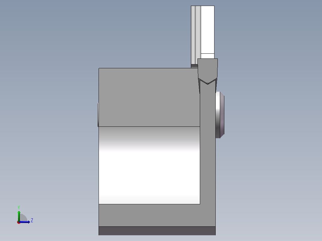 机夹重磨杠杆式切断刀左视图