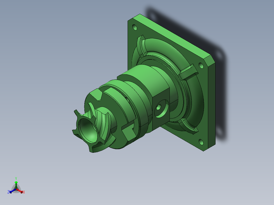 Q524-风力驱动器各部件数控加工工艺及造型设计【三维SolidWorks】正等轴测图