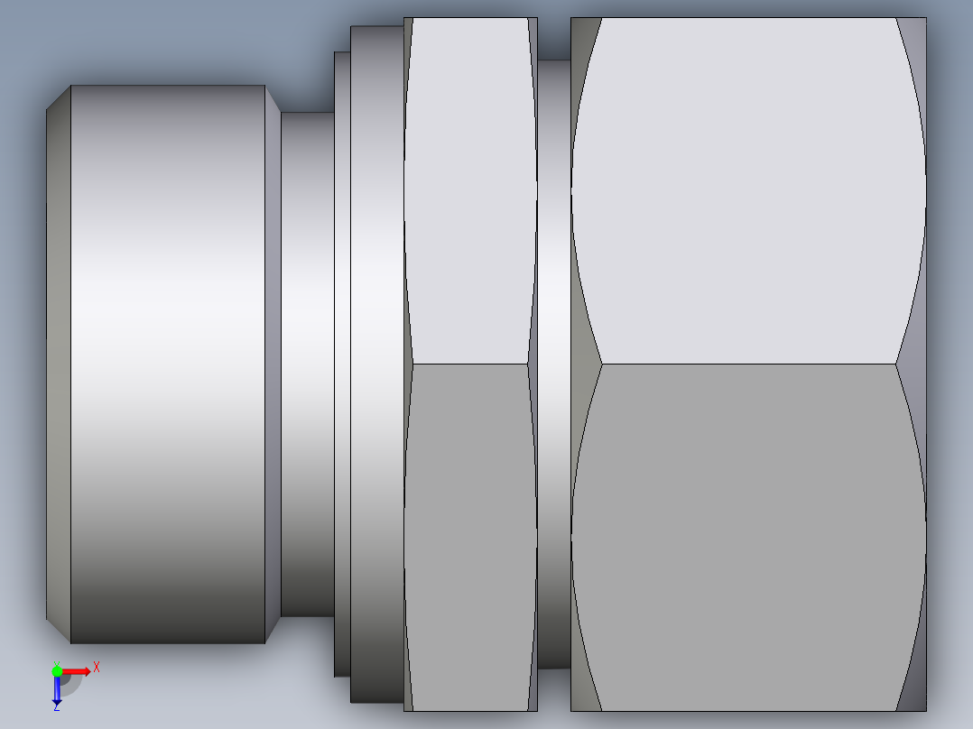 卡套式工业通用硬管接头EO_Male_Stud_connector_GE28LMED71俯视图