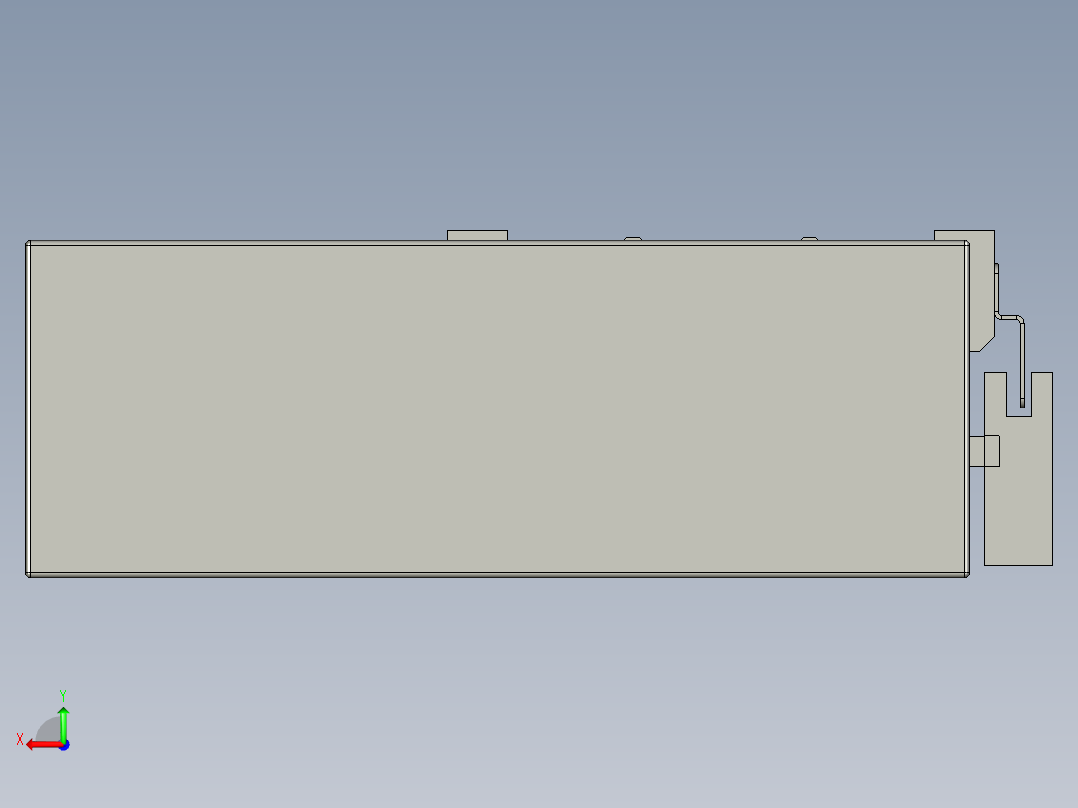 直线模组LHAT10-CA-S650-R-C3设计图纸后视图