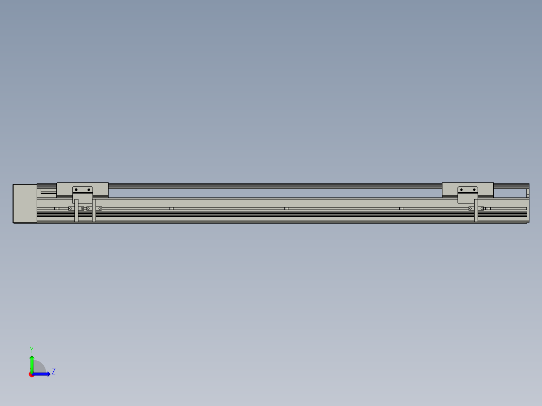 直线模组LHAT10-CA-S650-R-C3设计图纸左视图