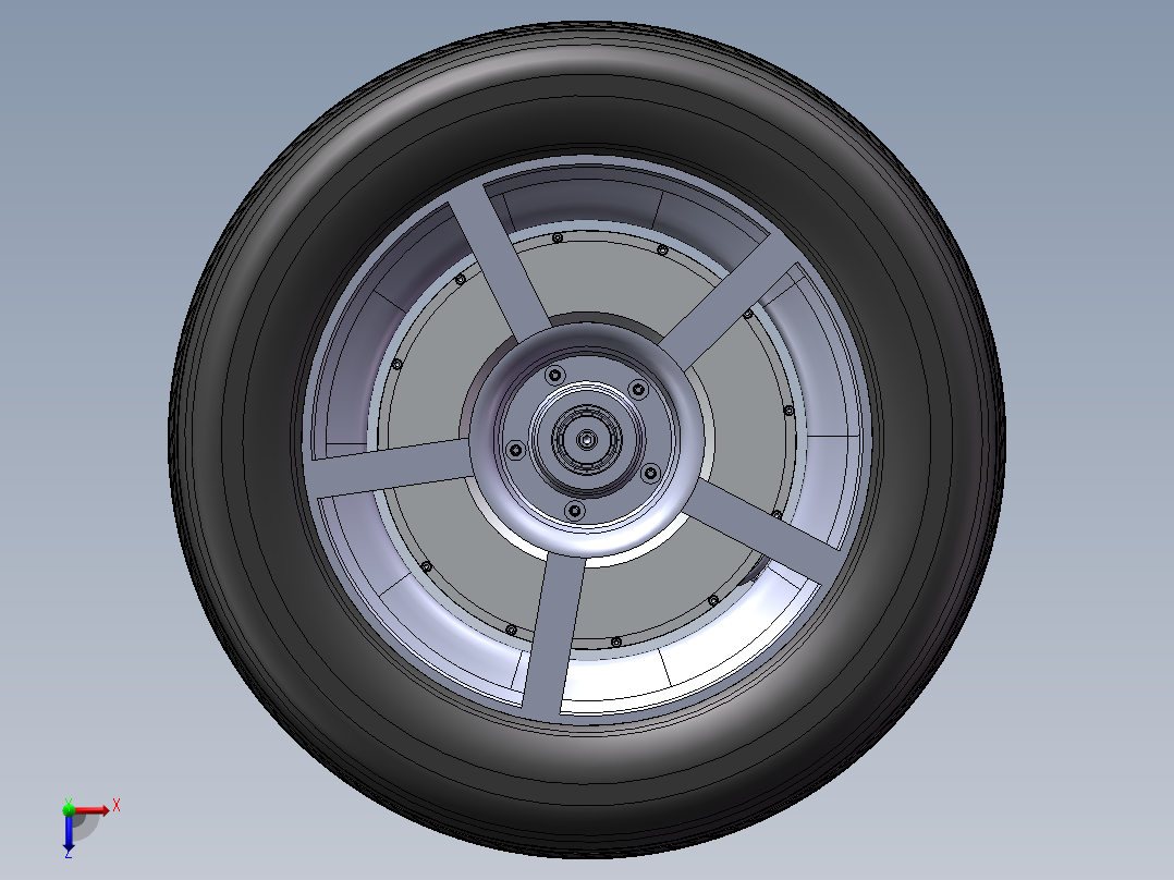 小型电动汽车轮毂电机及转向系统设计含CATIA、SW三维及8张CAD图俯视图