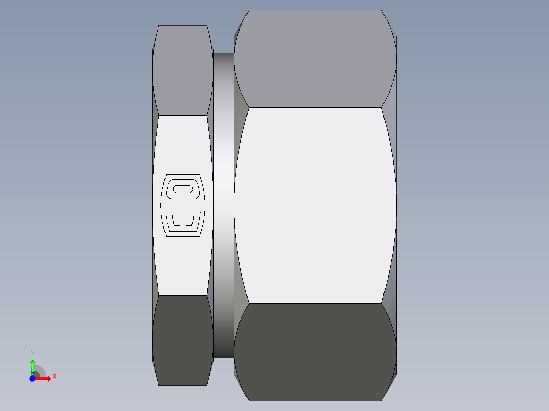 卡套式工业通用硬管接头EO_Blanking_plug_for_tube_ends_ROV35LCF前视图