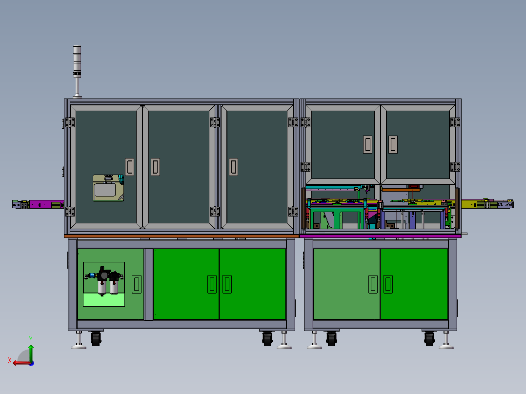 全自动激光焊接&检测机sw18后视图