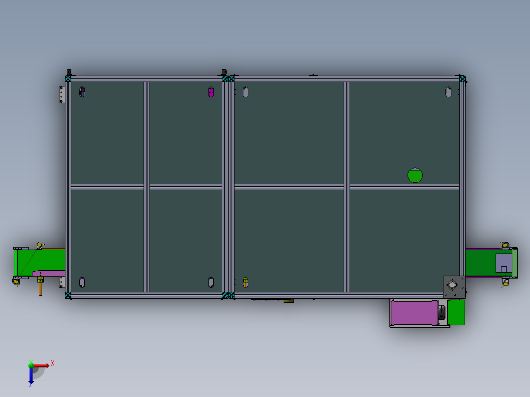 全自动激光焊接&检测机sw18俯视图