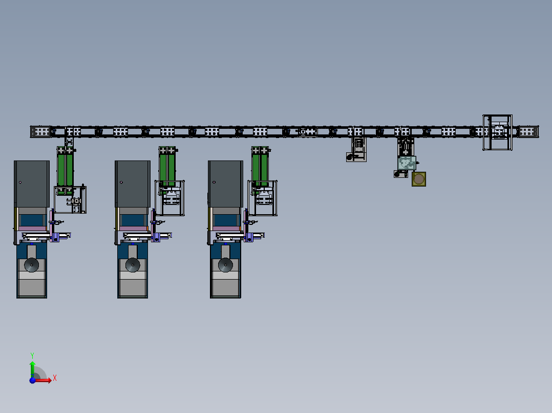 注塑机自动装配线sw20前视图