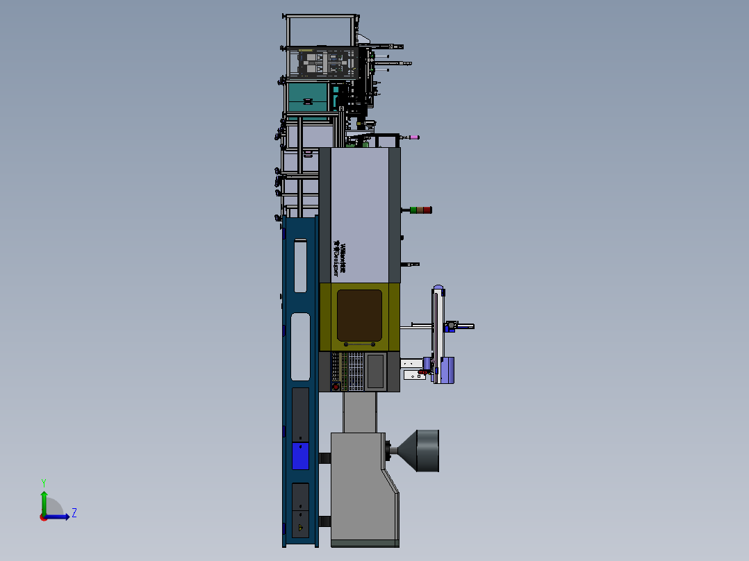 注塑机自动装配线sw20左视图