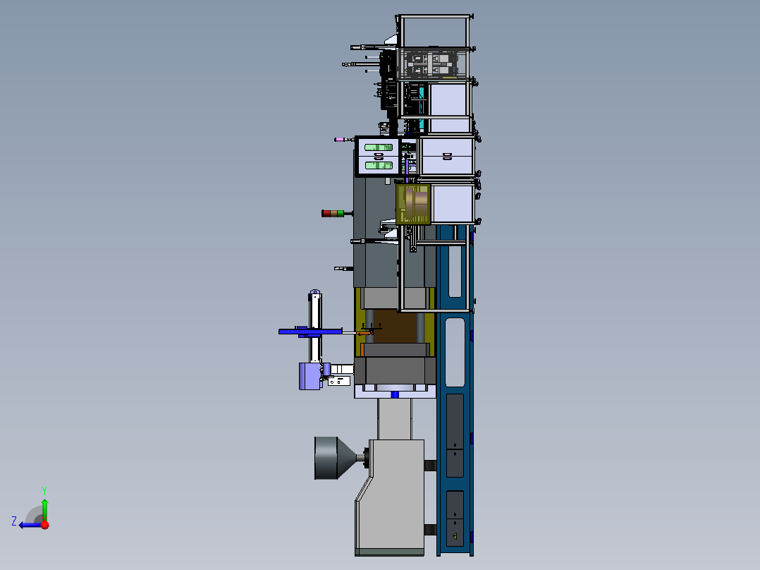 注塑机自动装配线sw20右视图