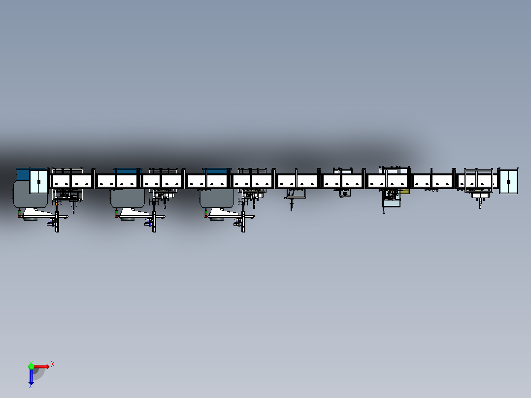 注塑机自动装配线sw20俯视图