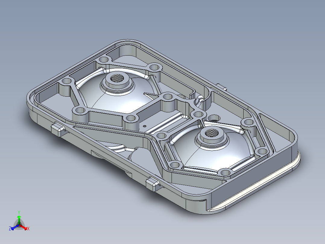 solidworks Rotax 657发动机缸盖设计正等轴测图