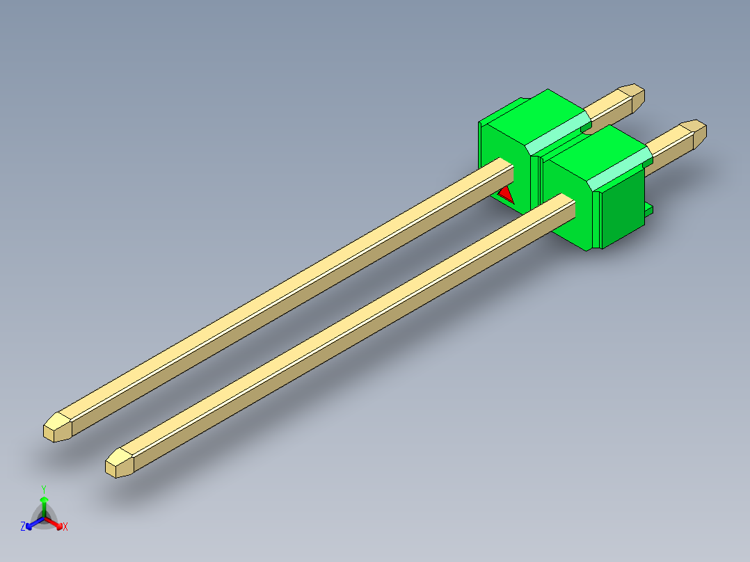 彩色公头100mil（2.54mm）系列-DS1021_green_1x02p_100mil_Type19_rev1.0