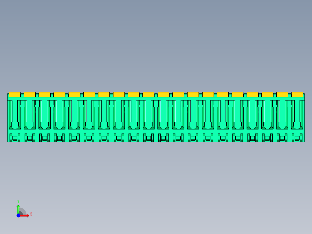 DEGSON 2EDG 系列 5.0mm 可插拔接线端子组-2EDGKDA-5.0-20P-14-00AH前视图