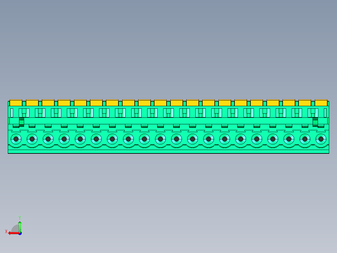 DEGSON 2EDG 系列 5.0mm 可插拔接线端子组-2EDGKDA-5.0-20P-14-00AH后视图