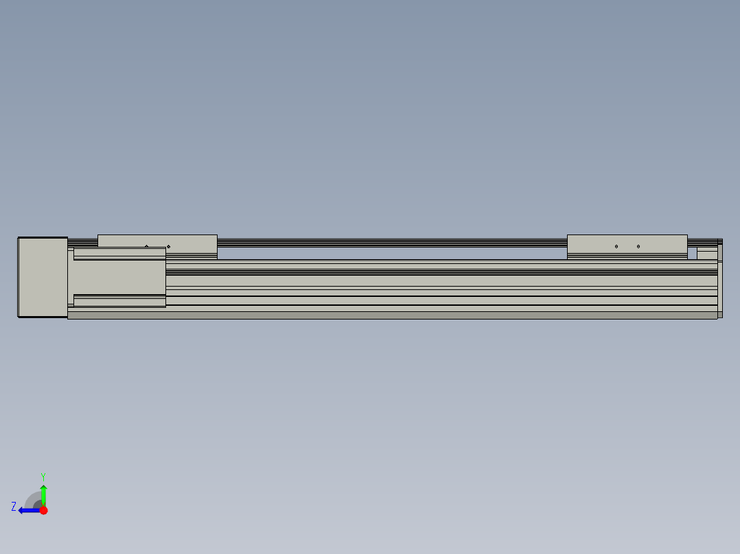 直线模组WG-LHA12-S450-L设计图纸右视图
