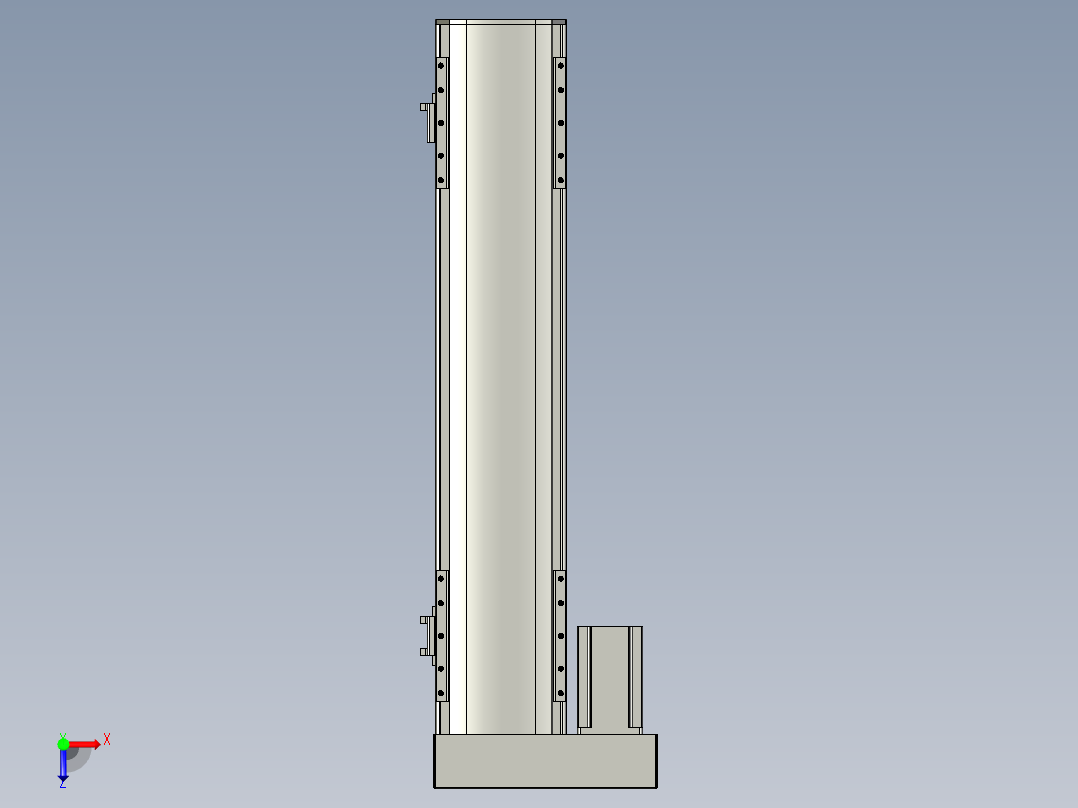 直线模组WG-LHA12-S450-L设计图纸俯视图