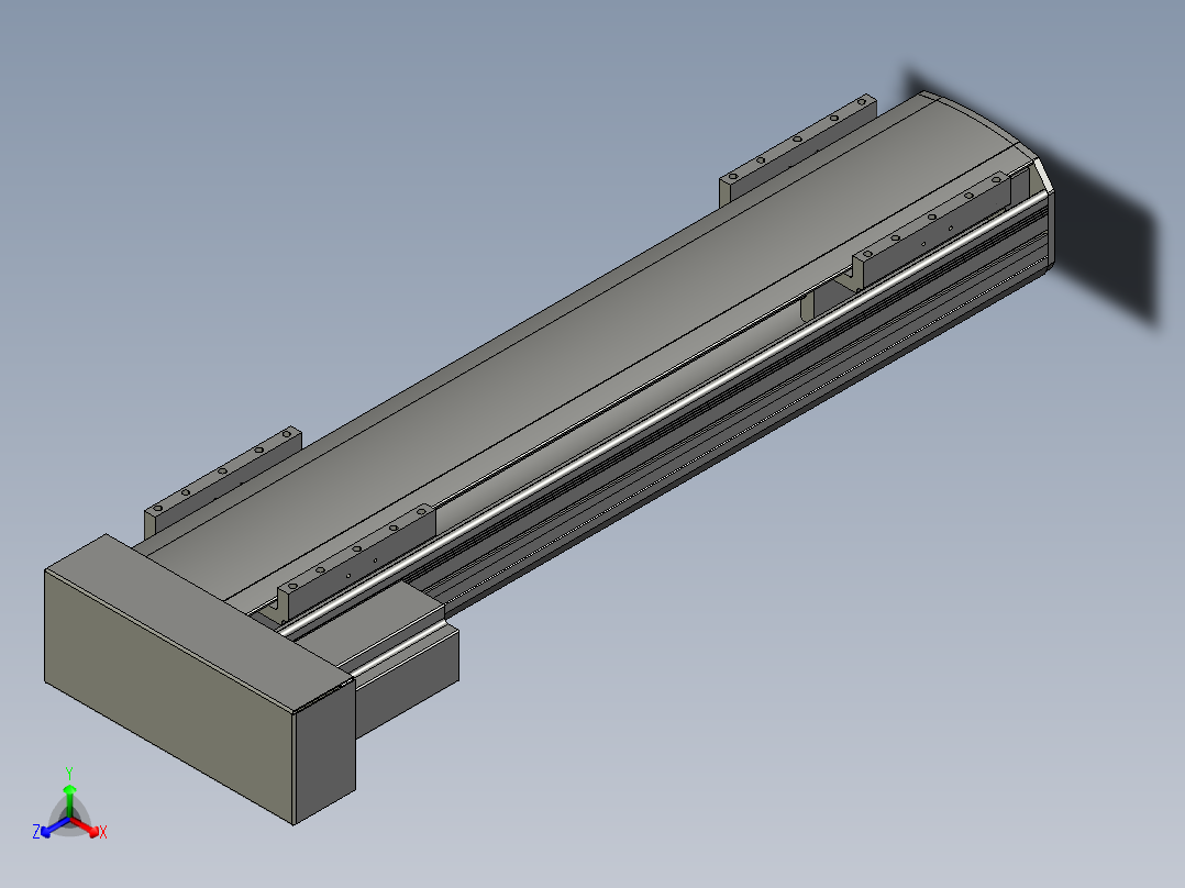 直线模组WG-LHA12-S450-L设计图纸正等轴测图